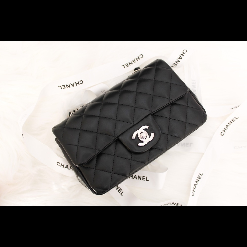 ❌SOLD❌Chanel Mini Rectangle Black Lambskin w/ Shw